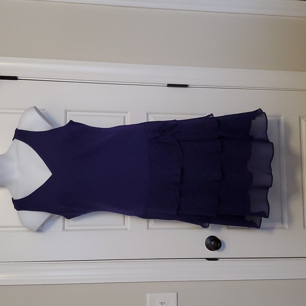 NWT Purple dress with sheer layered design